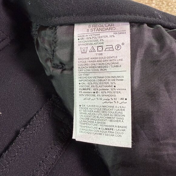 Old Navy Harper Black Anchor Mid Rise Straight Leg Capri Pants Size 8 32x25 E596 - Picture 5 of 14